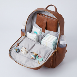 <span class=keywords><strong>Sac</strong></span> <span class=keywords><strong>à</strong></span> dos <span class=keywords><strong>à</strong></span> <span class=keywords><strong>langer</strong></span> en cuir véritable pour maman, grande capacité, poche pour biberon, idéal pour les voyages, l'allaitement et l'usage urbain, personnalisable - Product Image 4