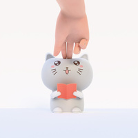 Lampe de chevet USB en silicone souple avec capteur tactile, motif chat mignon, pour chambre d'enfant, bébé, décoration animale pour chambre à coucher