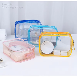 Travel <b>Make</b> Up Pouch Waterproof Transparent PVC Makeup Bag Plastic Zipper Cosmetic Bag Custom Printed Logo Cosmetics Makeup - Product Image 4