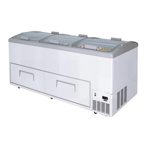 Kenkuhl -25 ℃   Congélateur coffre à refroidissement profond, double face, avec dessus en verre coulissant et <span class=keywords><strong>tiroir</strong></span> de présentation pour supermarché - Product Image 4