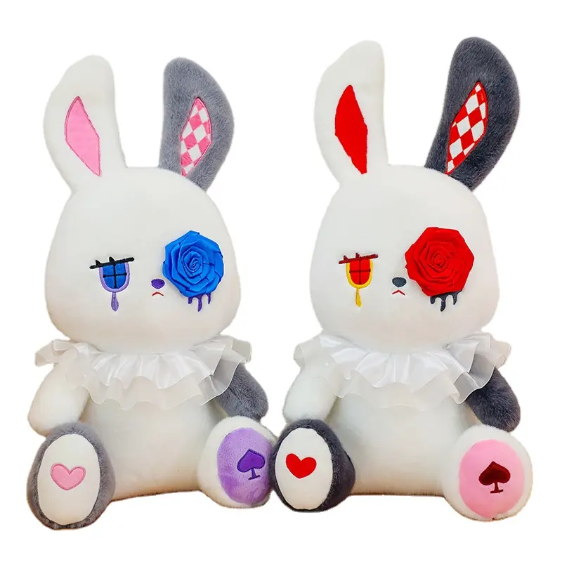 रचनात्मक गुलाब दुखी खरगोश गुड़िया तकिया सुंदर छोटे खरगोश प्लग खिलौना बिस्तर