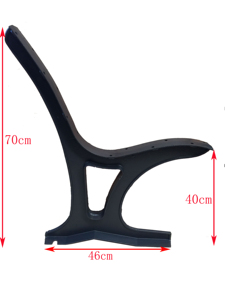 مقعد حديقة كلاسيكي من الخشب والحديد الزهر مع أرجل - Product Image 3