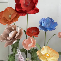 Fleurs géantes haut de gamme pour la maison mariage magasin décoration papier artificiel coquelicot photographie accessoires fenêtre affichage