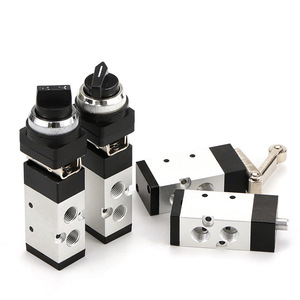 วาล์วควบคุมทิศทางลมแบบกลไก DDE Dade Pneumatics 2 ตำแหน่ง 5 ทาง ขนาด 1/4 นิ้ว อะไหล่ระบบนิวเมติก - Product Image 3