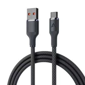 120W nylon bện Type-C Cáp dữ liệu điện thoại di động siêu nhanh sạc <span class=keywords><strong>USB</strong></span> Flash dòng cho Huawei Oppo xe máy in ladekabel - Product Image 1