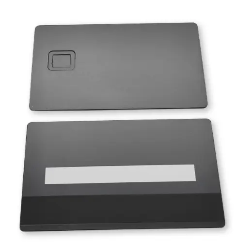 0,5mm 매트 블랙 스테인레스 스틸 카드 금속 명함 QR 코드