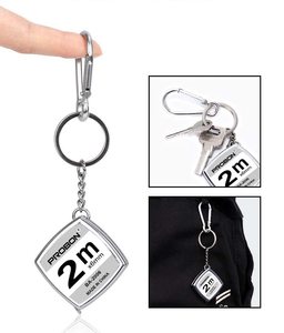 Llavero de Metal de 2M/6,5 pies, Mini cinta métrica de acero pequeña, cinta métrica de acero de doble escala en pulgadas - Product Image 5