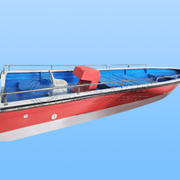 Coque en fibre de verre de 60 à 150 chevaux, Console centrale, bateau de pêche de 22 pieds, bateau à basse vitesse