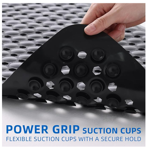 Tapis de Douche Antidérapant en Plastique pour Baignoire 39x16 Pouces Extra Long Lavable en Machine avec Trous de Drainage et Ventouses - Product Image 2