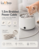 Fontaine à eau chauffante pour animaux de compagnie en acier inoxydable