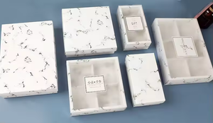 Boîte à pâtisserie pliable en carton en gros avec 6 compartiments pour cupcakes, biscuits, desserts, sushis et autres produits de boulangerie - Product Image 3