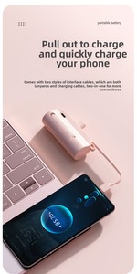 Batería <span class=keywords><strong>Externa</strong></span> Ultracompacta Mini Power Bank de 4000/5000mAh para Teléfono Móvil <span class=keywords><strong>con</strong></span> Luz y Conector Tipo-C, Venta al Por Mayor - Product Image 4