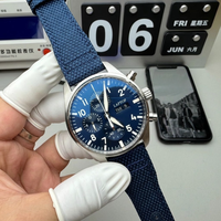 Montre mécanique sportive pour homme de style pilote classique de luxe, cristal saphir, bracelet en caoutchouc, automatique, boîtier en acier inoxydable