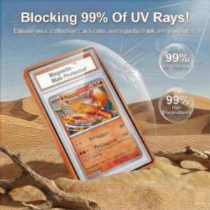 Étui à cartes en aluminium transparent, protection UV, verre trempé, pour présentoir de cartes sportives – Vente chaude - Product Image 2