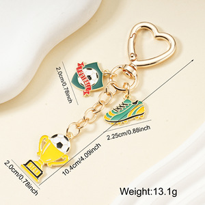 Llavero Creativo de Aleación con Diseño de Balón de Fútbol, Trofeo de Fútbol, Camiseta de Fútbol, Llavero Conmemorativo, Mini Colgante para Bolsa, Regalos para Aficionados al Deporte - Product Image 4