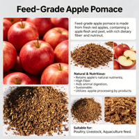 Acides aminés de marc de pomme de qualité alimentaire pour animaux – Favorise la nutrition des poulets, bovins et porcins