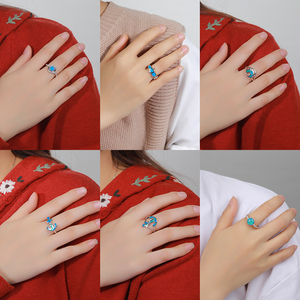 Xyop 925 sterling Silver Jewelry thiết kế tiên tiến <span class=keywords><strong>Opal</strong></span> nhẫn cho phụ nữ tùy chỉnh bán buôn Quà Tặng - Product Image 2