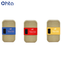 Boîte moulée en pâte de cellulose haut de gamme, antistatique, personnalisée en gros pour batteries externes en électronique, 100 % recyclée et biodégradable