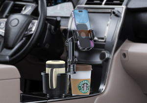 Soporte para teléfono con portavasos para coche 2 en 1, brazo largo ajustable universal, soporte giratorio de 360 grados para teléfonos inteligentes de 4-7 pulgadas - Product Image 2