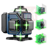 Ensemble de niveau laser vert avec trépied pour usage extérieur, haute précision, nivellement entièrement automatique, épaisseur de faisceau réglable, alimenté par batterie