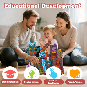 Juego de Bloques de Construcción Creativos de Plástico ABS, Mundo <span class=keywords><strong>MIne</strong></span>, Juguete de Desmontaje y Ensamblaje Artificial, Regalo DIY con Elementos de Lava y Cristal - Product Image 3