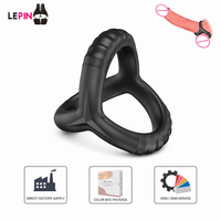Ensemble de 3 anneaux de pénis à triple verrouillage, en silicone liquide, sensation de peau réelle, étanche IPX7, jouet sexuel pour homme adulte