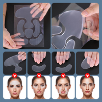 Emballage personnalisé, patchs réutilisables pour le cou et les yeux, gel raffermissant, masque en silicone pour le visage et le cou