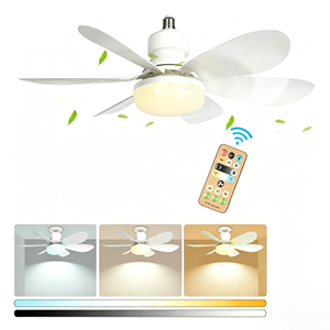 Ventilatore da soffitto moderno a LED con telecomando, 5 pale, 20,47 pollici, motore AC, luce dimmerabile per soggiorno - Product Image 2