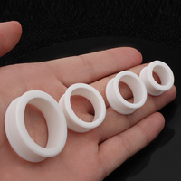 Bouchon d'oreille Flexible en silicone blanc, bon marché, 4 — 36mm