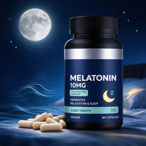 Cápsulas de Melatonina OEM 10mg con GABA, Vitamina <span class=keywords><strong>B6</strong></span> y <span class=keywords><strong>Magnesio</strong></span> para Mejorar el Sueño, la Relajación y el Bienestar Nocturno - Product Image 1