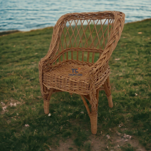 Silla de bastón de ratán Natural pequeña hecha a mano Vintage de alta calidad para muebles para niños proveedor de Vietnam - Product Image 6