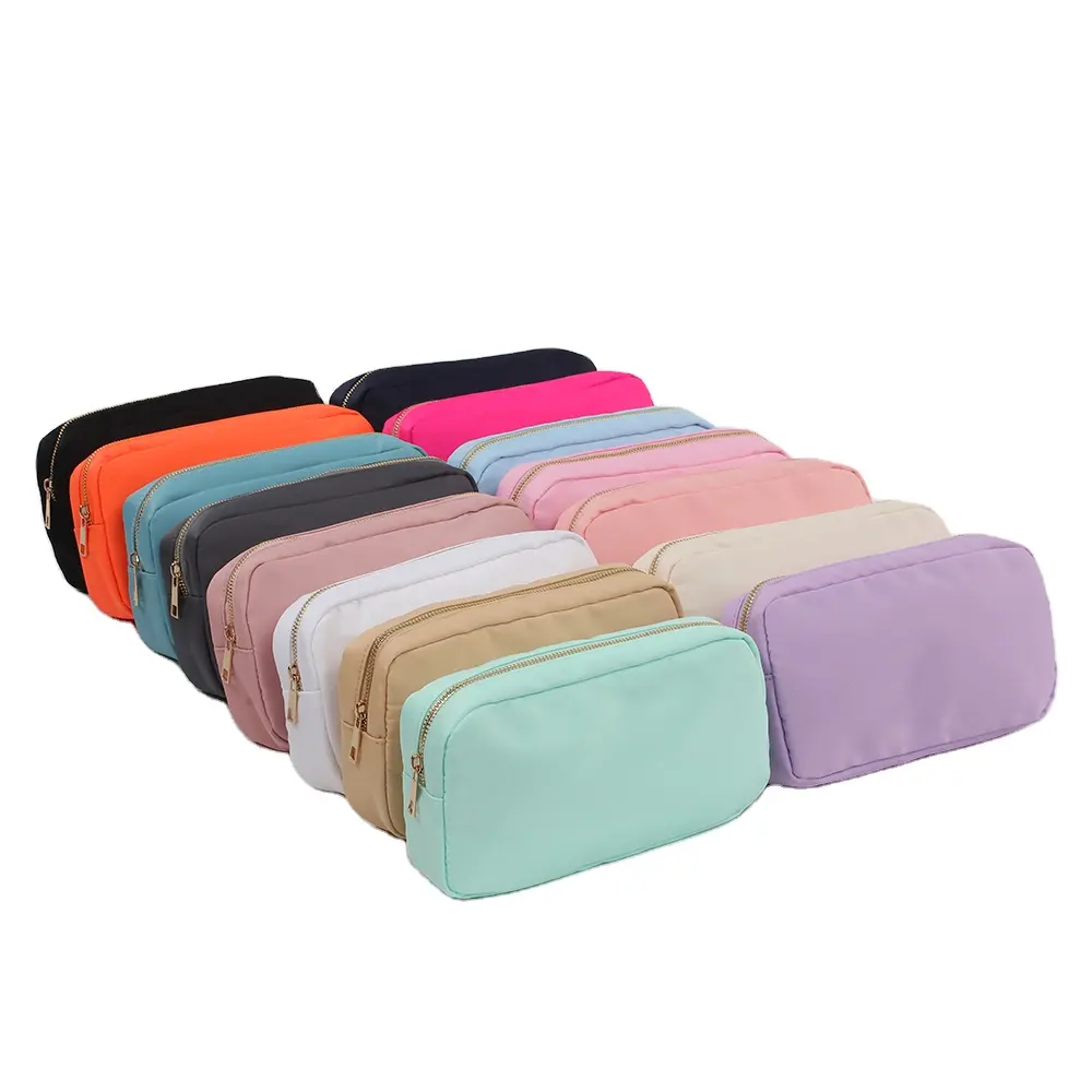 Factory Wholesale Low MOQ New Makeup Brush Bag Multi Color Waterproof Nylon Pouch Personalized Women Cosmetic Bags Cases