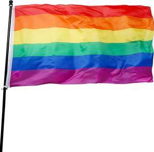 Оптовая продажа, радужный флаг 3x5 футов, гей-лесбиянка, лесбиянка, мир, ЛГБТ, печатный баннер - Product Image 5