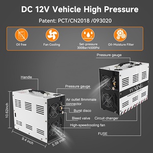 TUXING nouveau Style haute qualité 12V 4500psi 300bar 30mpa convertisseur intégré 220V arrêt automatique natation respiration PCP compresseur d'air - Product Image 6