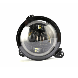 ไฟหน้า LED ทรงกลมขนาด 9 นิ้ว รุ่นใหม่ ADT พร้อมวงแหวน Halo DRL สำหรับรถมอเตอร์ไซค์ JK TJ CJ JL ไฟหน้า RGB Halo Ring LED Angel Eye - Product Image 1