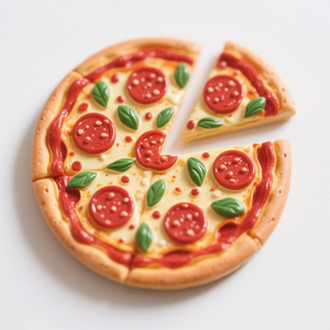 Autocollant magnétique décoratif pour réfrigérateur en résine, représentant des monuments culinaires - Product Image 1