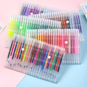 100 Colour Multiple Gel <b>Pen</b> Stationery 0.5 mm Colorful Silver Gold <b>White</b> Refill rainbow Glitter Gel <b>Pens</b> Set - Product Image 1