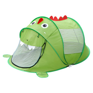 Carpa Infantil de Dinosaurio de Dibujos Animados, Diseño de Dinosaurio Verde con Dientes Grandes, Carpa de Juego Interior y Exterior para Niños de 2 a 4 Años - Product Image 5