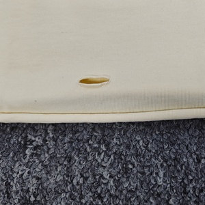 Fabricantes de ropa al por mayor cuello doble Casual Boxy Drop Shoulder Blank Plain Curling desgastado recortado Boxy Fit camiseta - Product Image 6