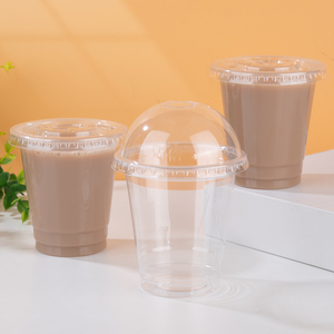 8oz 78mm PET Disposable Clear Plastic Cups for Dessert Banana <strong>Pudding</strong> Ice Cream Yogurt <strong>Parfait</strong> with Dome Lids - Product Image 2