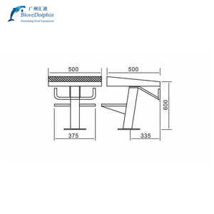 Plate-forme de plongée portable en une étape <span class=keywords><strong>piscine</strong></span> amovible en fibre de verre en acier inoxydable blocs de départ équipement de <span class=keywords><strong>piscine</strong></span> stable - Product Image 3