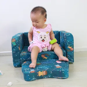 Çocuk katlanır küçük kanepe karikatür sevimli çocuk kız tembel sandalye anaokulu bebek tabure okuma çıkarılabilir yıkanabilir kanepe bebek