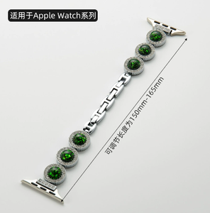 Nouvelle conception de montre-<span class=keywords><strong>bracelet</strong></span> pour <span class=keywords><strong>femme</strong></span> en acier inoxydable de luxe, <span class=keywords><strong>bracelet</strong></span> serti de diamants, style Iwatch, <span class=keywords><strong>bracelet</strong></span> extensible respirant - Product Image 4
