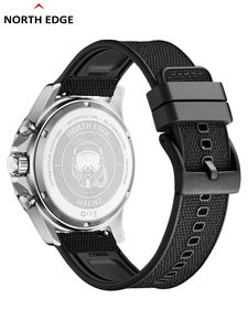 Reloj Inteligente DF NORTH EDGE MACH2 con Caja de Acero Inoxidable, Cronógrafo de Tres Ojos, Carga Solar, Visión Nocturna Clara, Seguro e Impermeable - Product Image 2