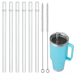 <b>Reusable</b> <b>Straws</b> for YETI 9 Inch Tumbler <b>Straws</b> Replacement for YETI <b>Straw</b> Cup with Cleaning Brushes BPA-Free - Product Image 1
