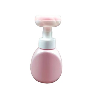Eco friendly mousses flower shaped bubble hand soap dispenser bottle 300ml plastic foam pump bottle