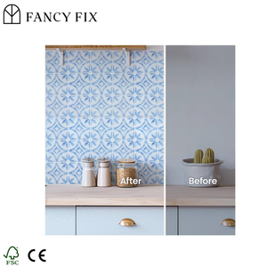 Azulejos de Pared Autoadhesivos con Diseño Floral Moderno, Impermeables para Baño, Fáciles de Remover, Material PET, Tamaño 30x30cm, Grosor 0.10mm, 1 Año - Product Image 2