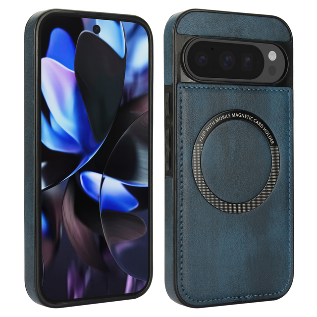 For Google Pixel 9 Pro Xl Magnetic Case PU Leather Sheepskin Phone Case for Google Pixel 8 Pro 8a 6a Wireless Charging Cover