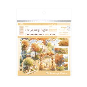 30 autocollants par sac, 6 matériaux décoratifs de collage gratuit pour le début de la tente de paysage de série de voyage - Product Image 5