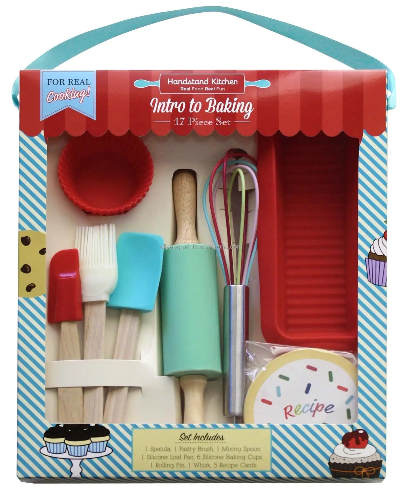 Handstand Kitchen Bake Shoppe 25-piece Deluxe Real Baking Set with Recipes for Kids
